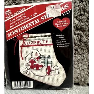 Banar Designs Sentimental Stockings Cross Sitich Kit Christmas Ornament Craft